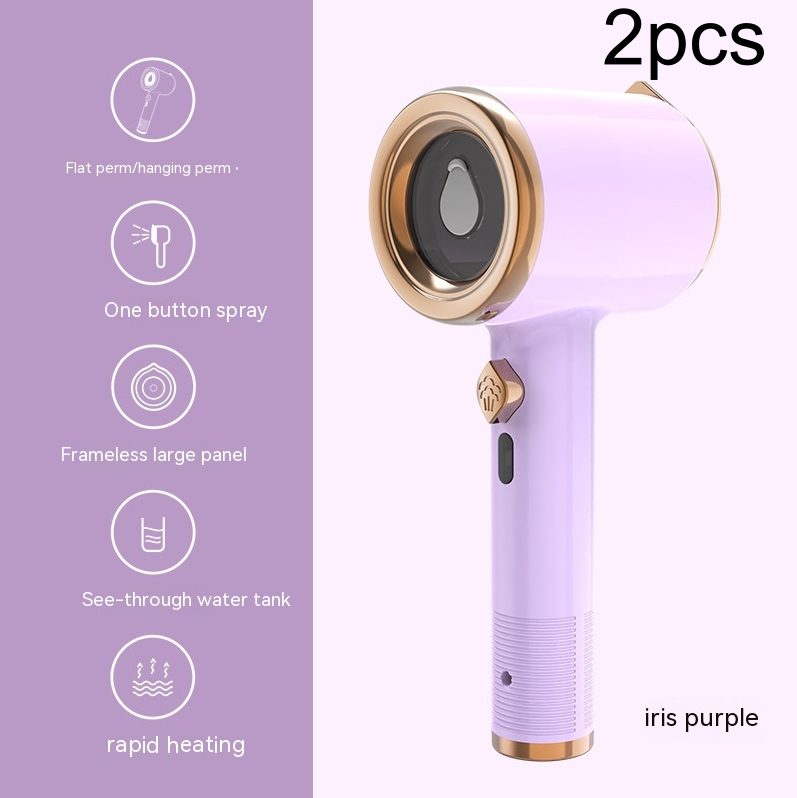Mini Portable Handheld Garment Steamer Fabric Steam Iron For Clothes Travel Home Appliances Vertical US Plug Ironing Machine – Light Purple