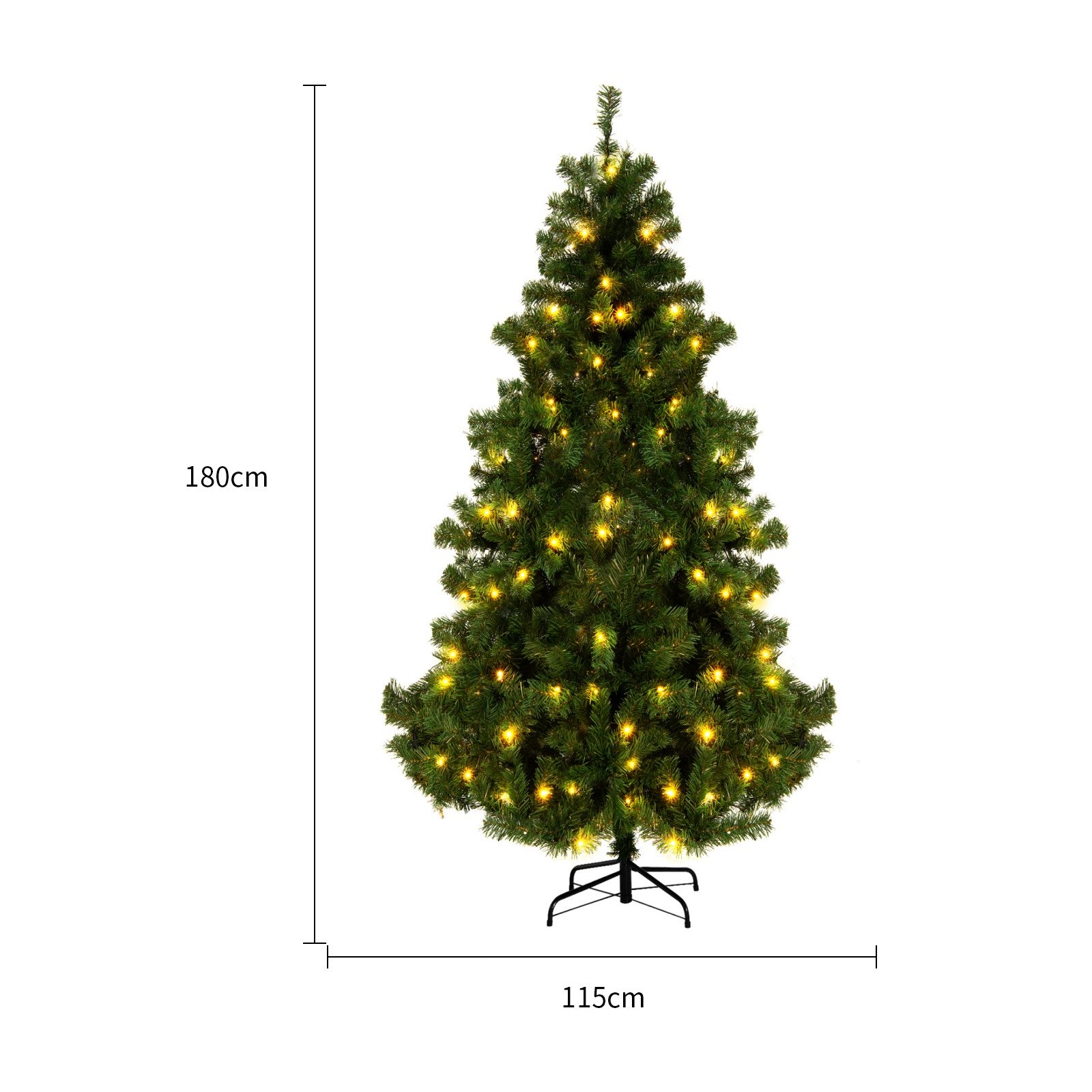 Christmas Tree PVC Artificial Snow Christmas Tree Mall Window Decoration Tree Cedar Christmas Tree Christmas Decoration Supplies – Green180CM