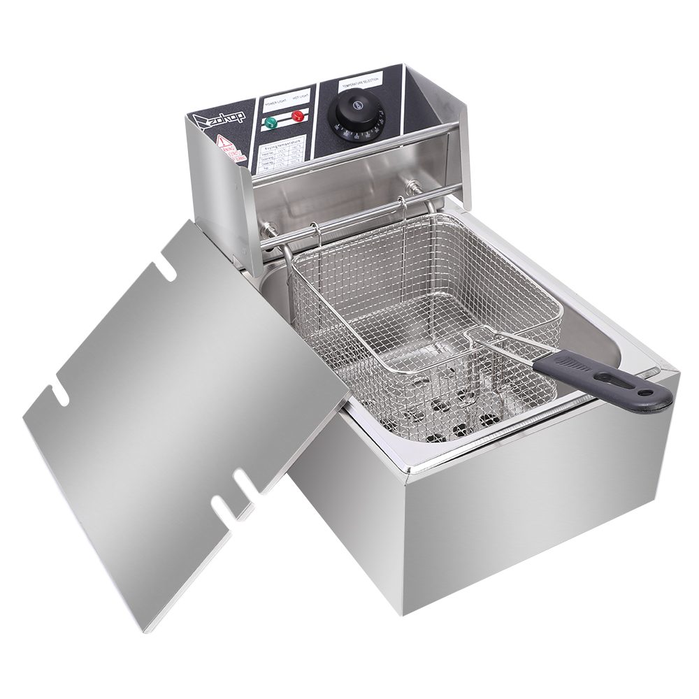 Electric Fryer Silver Stainless Steel Single Cylinder – view 9