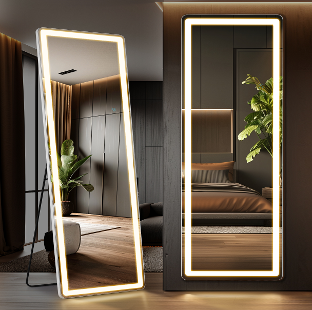 3 Color Lighting Mirror With LED Lights – Right angles2671