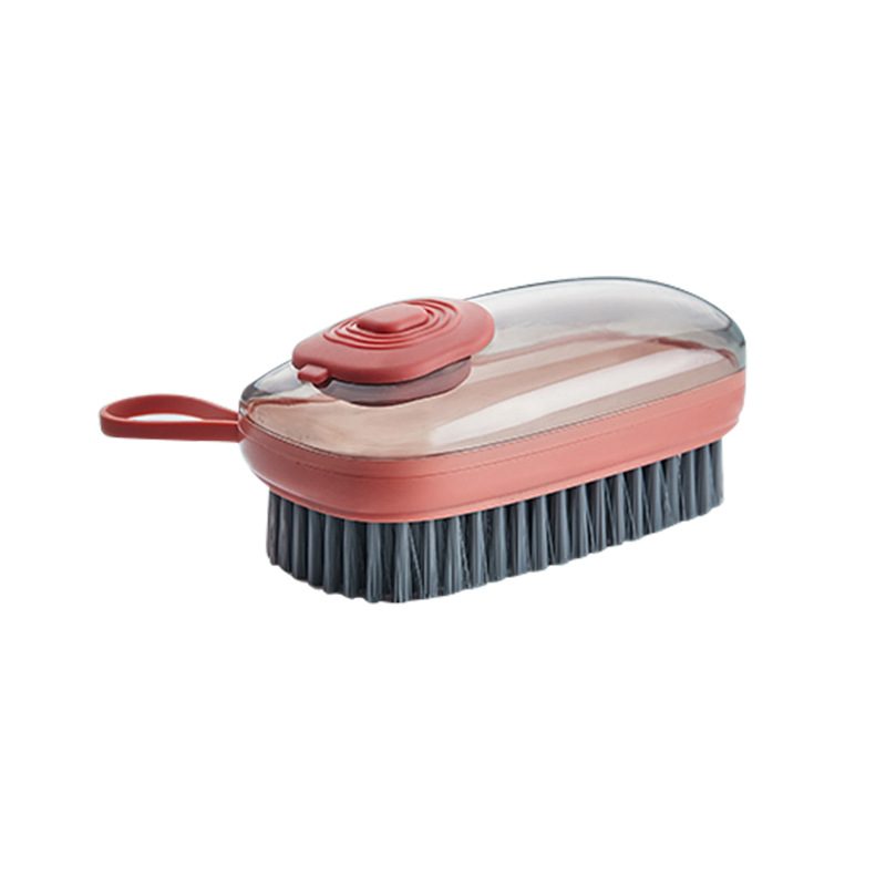 Multifunctional Automatic Liquid Cleaning Brush Soft Shoe Brush Clean Wash Shoe Artifact Laundry Brush Household Brush Clothes – Red