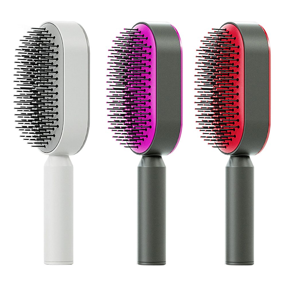Self Cleaning Hair Brush For Women One-key Cleaning Hair Loss Airbag Massage Scalp Comb Anti-Static Hairbrush – view 18