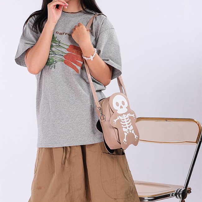 Halloween Skull Shoulder Bag Y2K Fashion Funny Cute Messenger Crossbody Bags Women Small Phone Bag – view 7