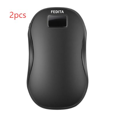 Large Capacity Double-sided Heating Digital Display USB Charging Portable Hand Warmer – N20 Black