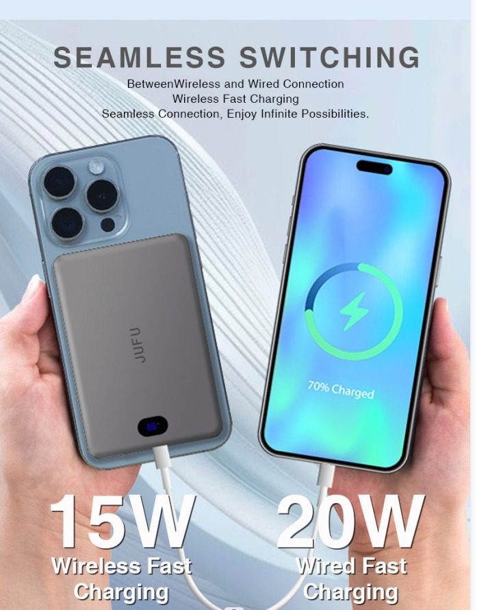 Adaptable To The Whole Scene With Magnetic Wireless Power Bank, A Savior For Travel And Office, Magnetic Charging In Seconds, Portable, Small And Large Capacity – view 2