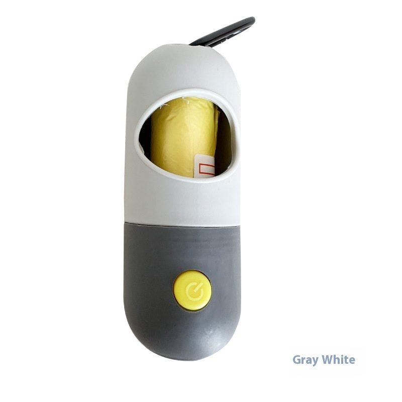 Led Light Pet Waste Bag Dispenser For Dogs Cats Dog Poop Scooper Bags Waste Bags Holder Dispensers Pet Clean Accessories – Gray Gray