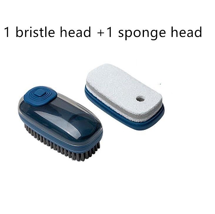 Multifunctional Automatic Liquid Cleaning Brush Soft Shoe Brush Clean Wash Shoe Artifact Laundry Brush Household Brush Clothes – Blue Replacement head