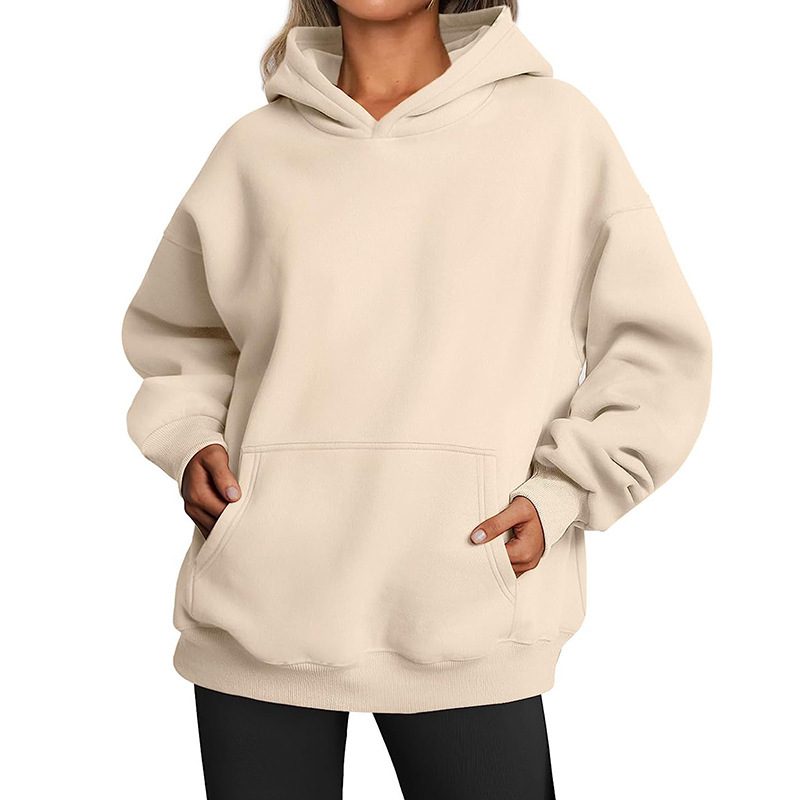 Women's Hoodies With Pockets Fashion Solid Sweatshirt Oversized Hooded Sweater Womens Clothing – Khaki
