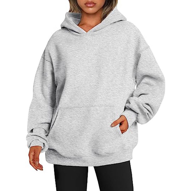 Women's Hoodies With Pockets Fashion Solid Sweatshirt Oversized Hooded Sweater Womens Clothing – view 20