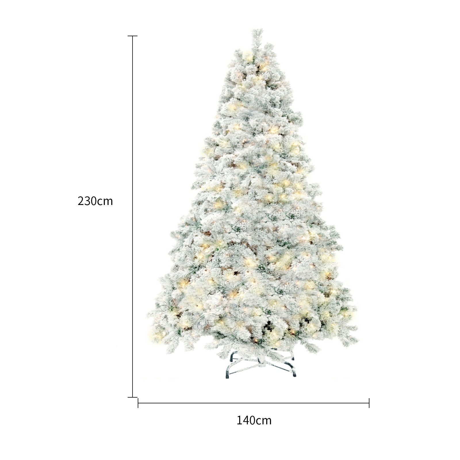 Christmas Tree PVC Artificial Snow Christmas Tree Mall Window Decoration Tree Cedar Christmas Tree Christmas Decoration Supplies – JUZSSDS0952 white 230CM