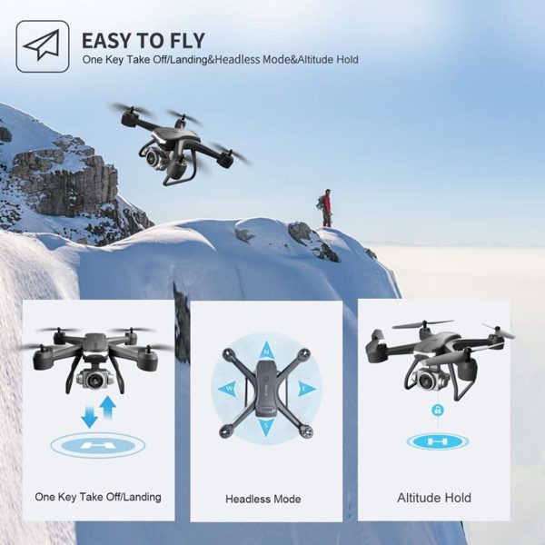 4DRC V14 Professional Drone 6K High-definition Dual Camera Wifi FPV Portable RC Quadcopter 2 Batteries, Logistics Randomly Sent By UPS And USPS. – view 5