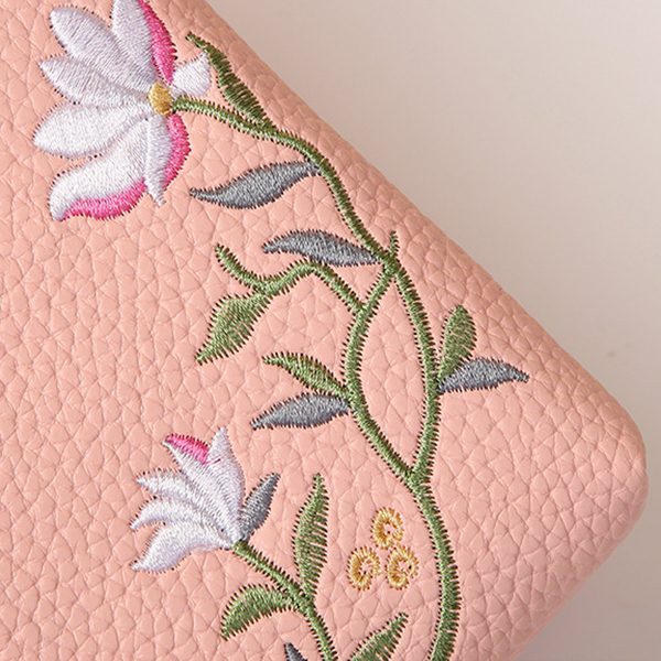 Flower Embroidery Phone Bag With Lock Buckle Outdoor Long Wallet Fashion Shoulder And Crossbody Bags – view 12