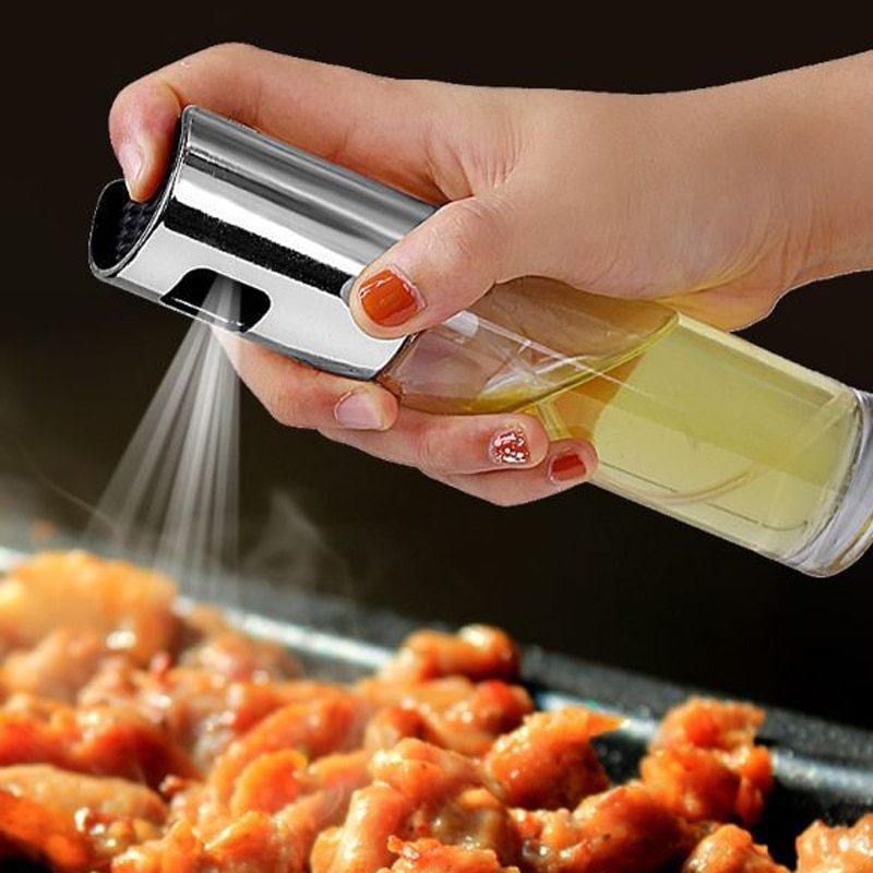 BBQ Healthy Kitchen Cooking Oil Vinegar Spray Bottle Push Type Oil Spray BottlePump Oil Tank Leakproof BBQ Sprayer BBQ Tools Kitchen Gadgets – view 5