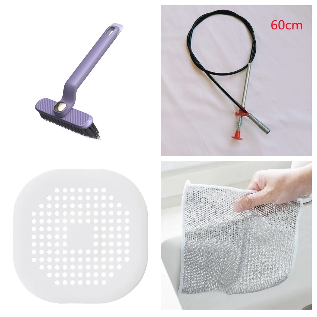 60CM Sewer Dredger Spring Pipe Dredging Tool Household Hair Cleaner Drain Clog Remover Cleaning Tools Household For Kitchen Sink Kitchen Gadgets – Set1
