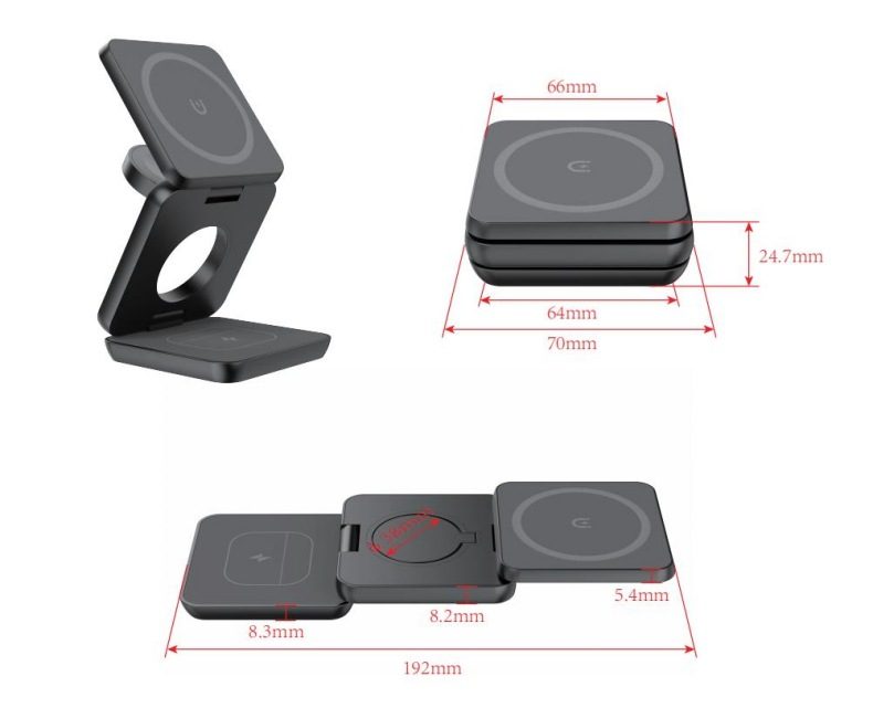 Magnetic Suction Wireless Charging And Folding Phone Holder – view 7