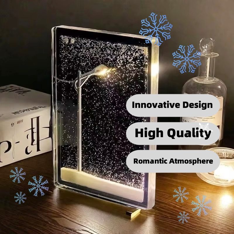 Magic Snowy Landscape Night Lights Small Street Light Snowy Flowing Night DIY Christmas Lights Christmas Desktop Decor Handmade – view 7
