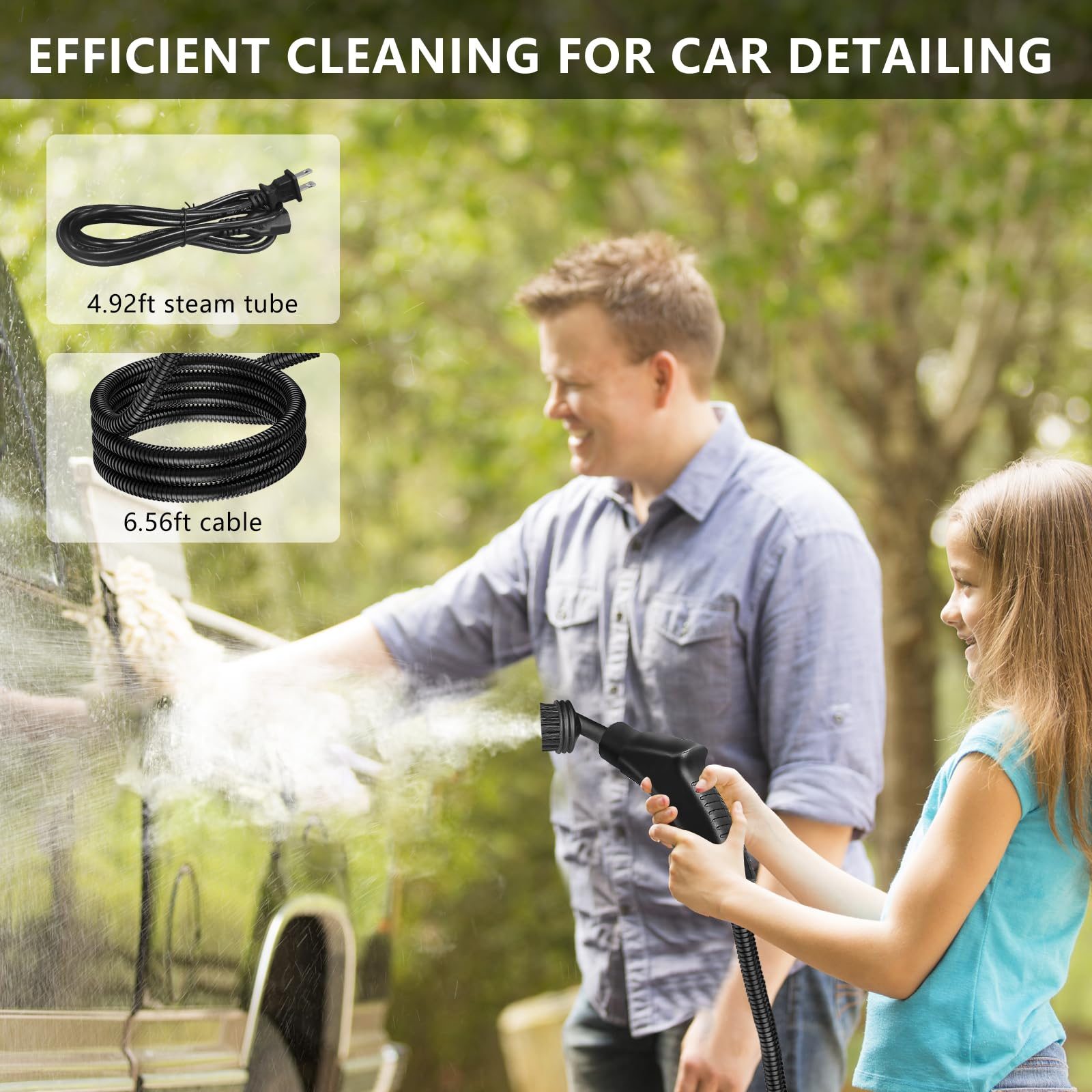 Handheld Steam Cleaner, Steamer For Cleaning, 2500W Pressurized Steam Cleaner With 1.2L Water Tank And 12 Attachments, Portable Steamer Cleaner For Home Car Kitchen Bathroom Furniture Tile Grout – view 4