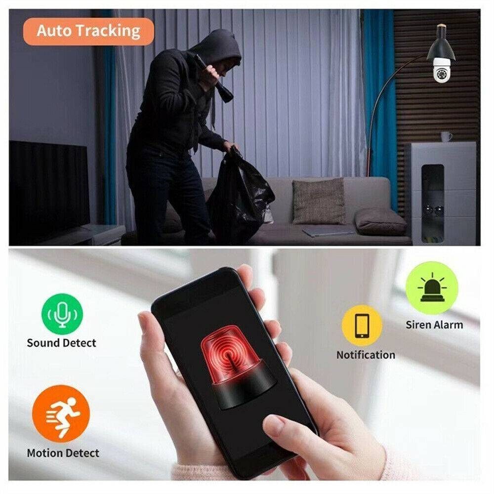 IR E27 Light Bulb Camera 1080P HD Wireless Wifi Smart Home Security Camera – view 11