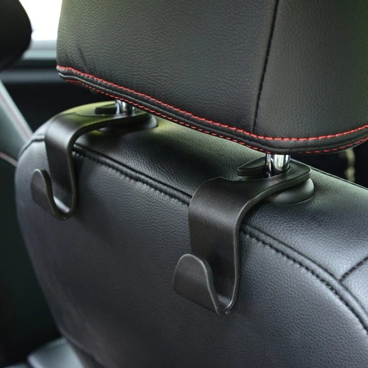 Auto Headrest Hangers – Black