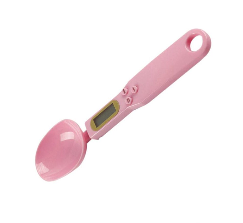 Kitchen Scale Measuring Spoon Scale Compact Food Weighing Scale For Dry And Wet Ingredients – Pink