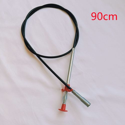 60CM Sewer Dredger Spring Pipe Dredging Tool Household Hair Cleaner Drain Clog Remover Cleaning Tools Household For Kitchen Sink Kitchen Gadgets – Black 90cm