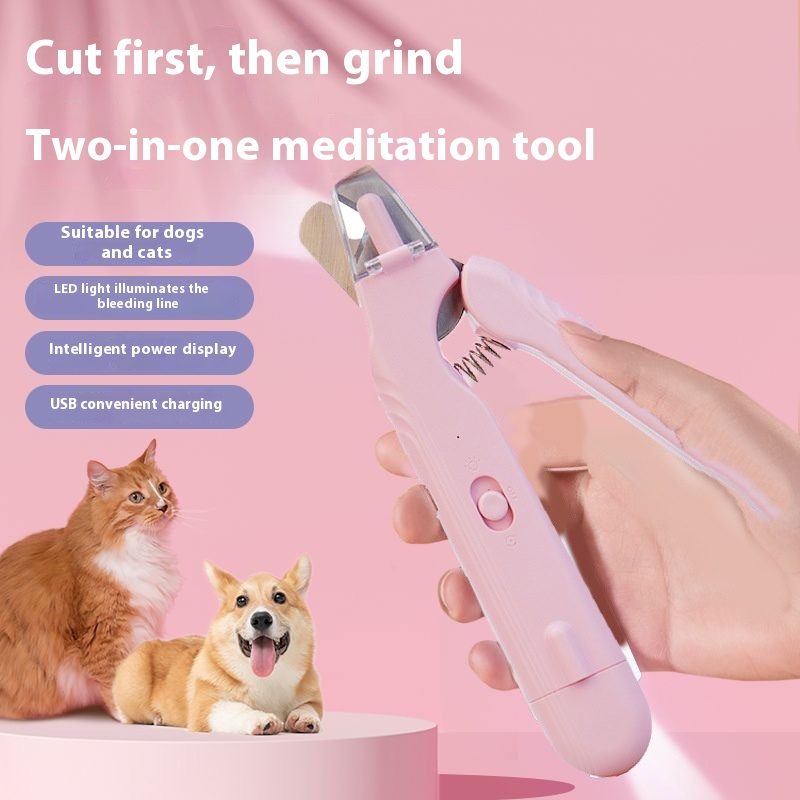 2 In 1 Pet Nail Clippers With Led Light Dog Cat Special Blood Line Scissors Multifunction Animals Paw Nail Trimmer Pet Supplies – view 19