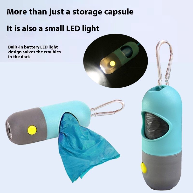 Led Light Pet Waste Bag Dispenser For Dogs Cats Dog Poop Scooper Bags Waste Bags Holder Dispensers Pet Clean Accessories – view 7