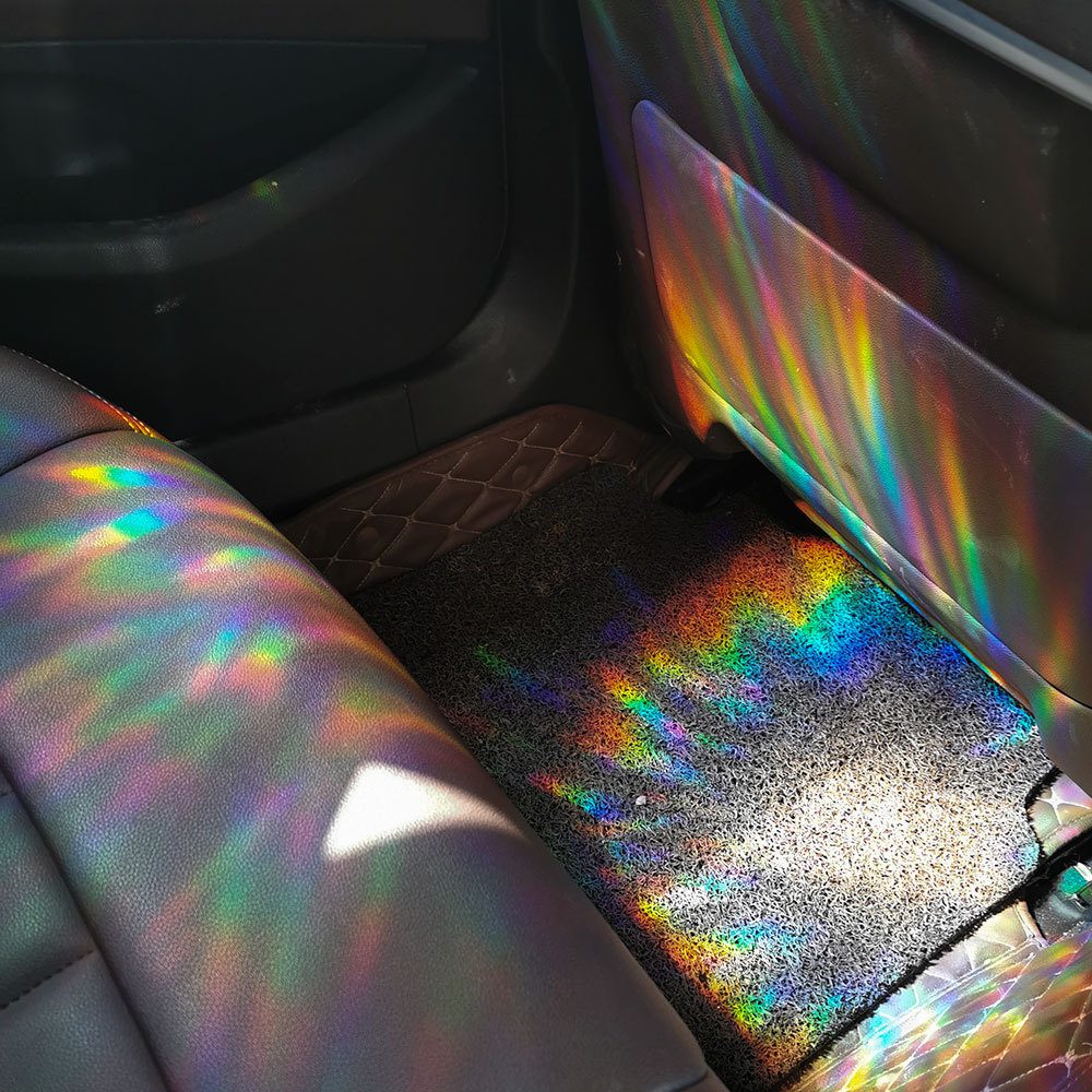 RPS061 Colorful Suncatcher Rainbow Prism Mushroom Static Glass Sticker PVC Glue-free Anti-collision Window Sticker – view 4