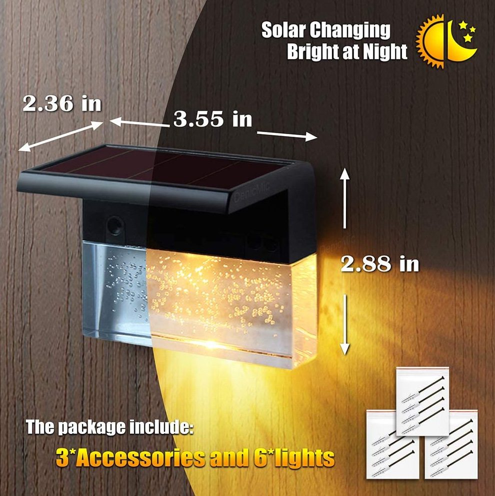 Waterproof New RGB LED Solar Light Step Fence Light – view 7