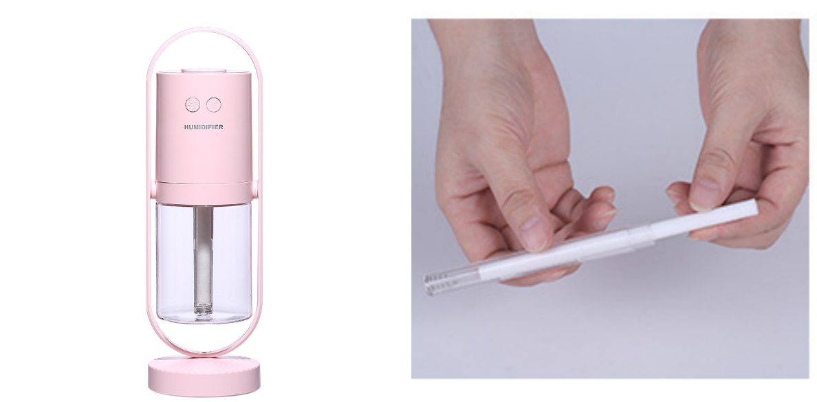 Magic Shadow USB Air Humidifier For Home With Projection Night Lights Ultrasonic Car Mist Maker Mini Office Air Purifier – Pink
