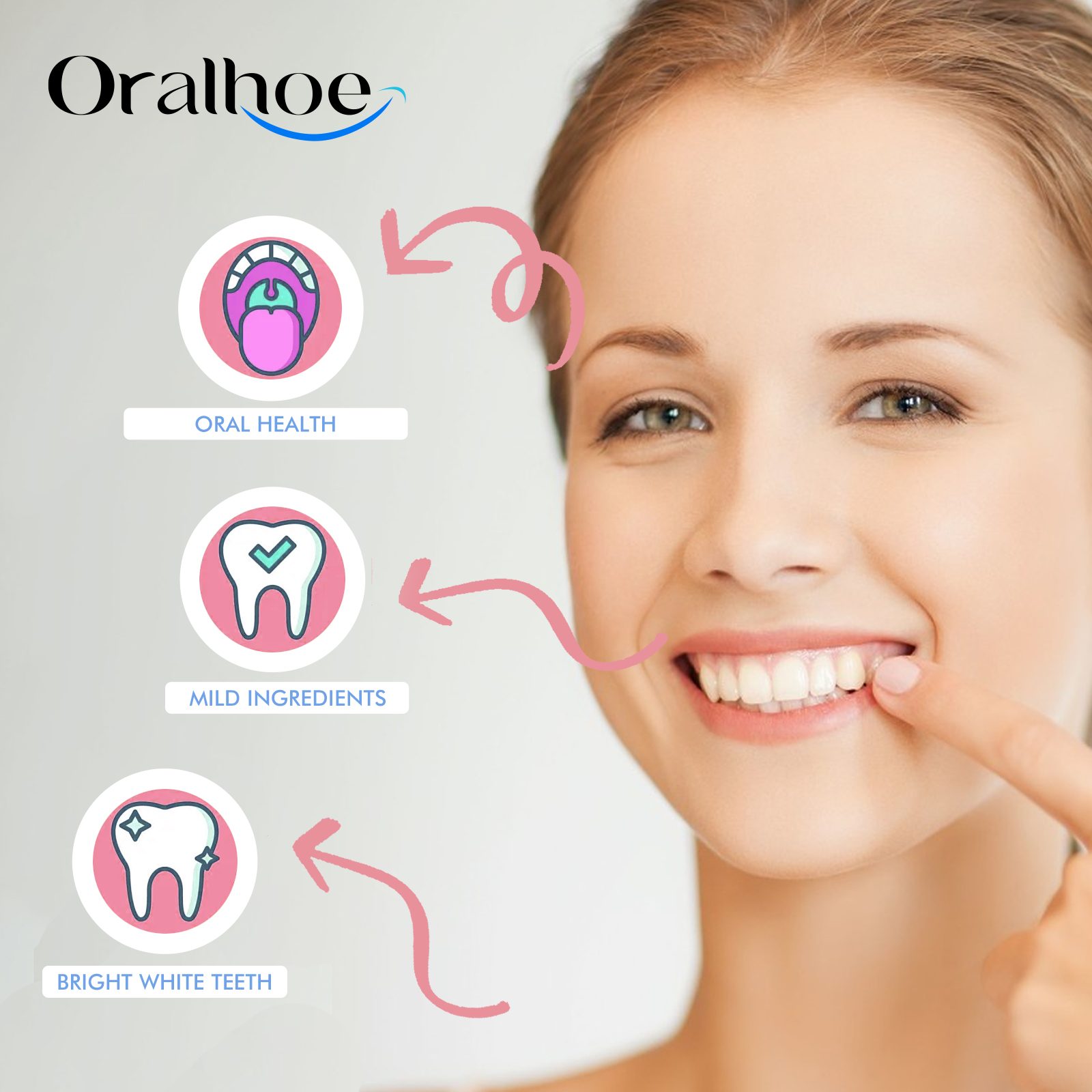 Oralhoe Peach Flavor Teeth Cleaning Mouthwash Pellets Breath Long Lasting Fragrance Clean Gums Portable Mouthwash Pellets – view 5