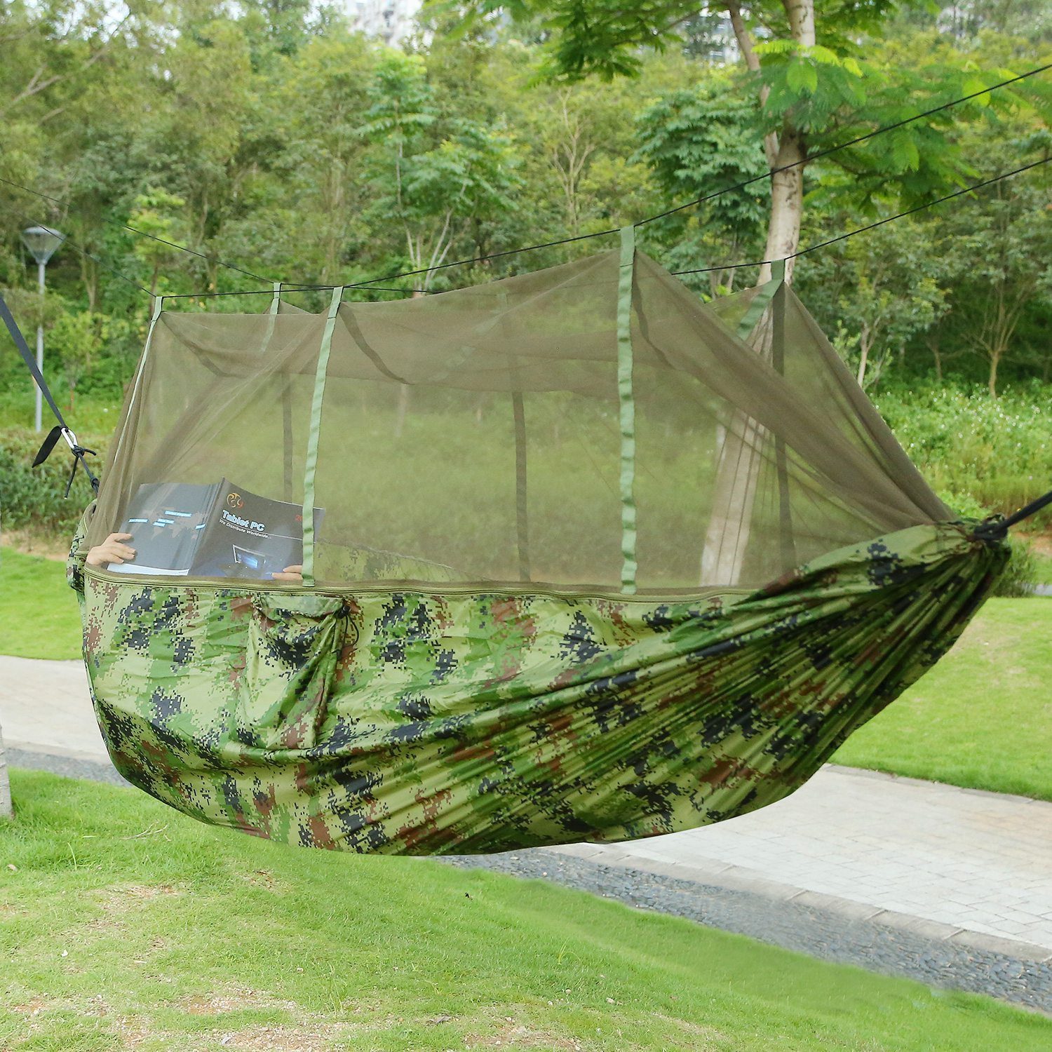 Camping Hammock, Portable Double Hammock With Net – view 2