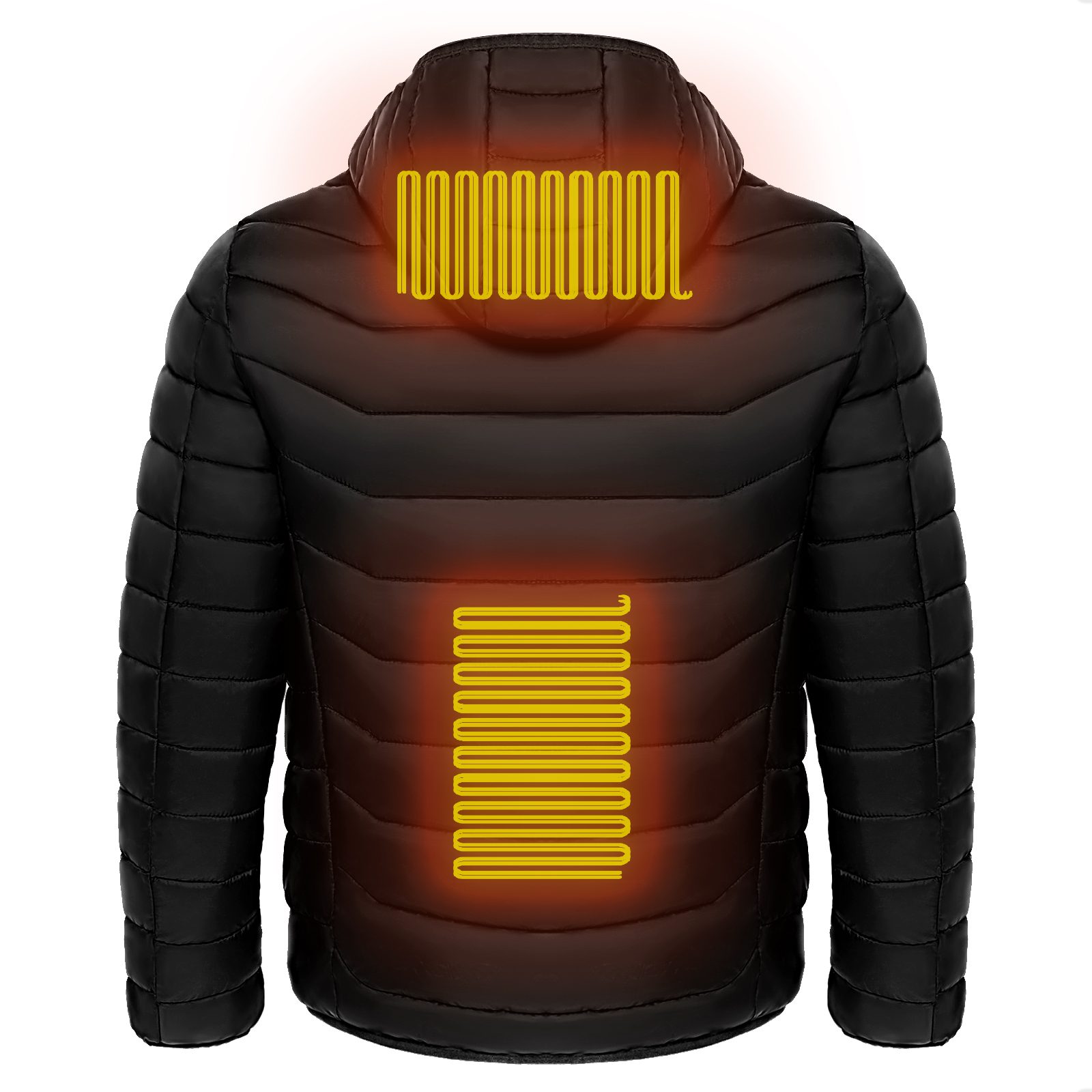 Men Heated Puffer Jacket Electric Heating Coat Insulated Hood Windbreaker 9Heat Zones – view 9