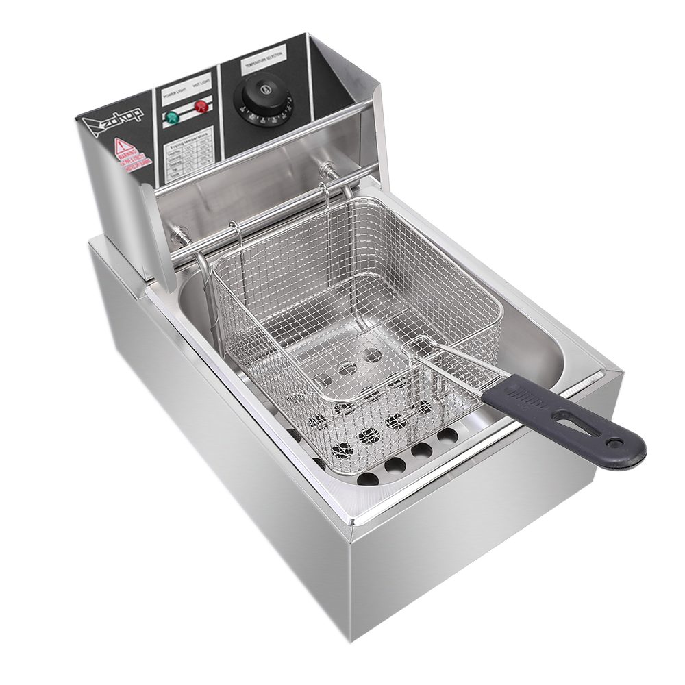 Electric Fryer Silver Stainless Steel Single Cylinder – view 12