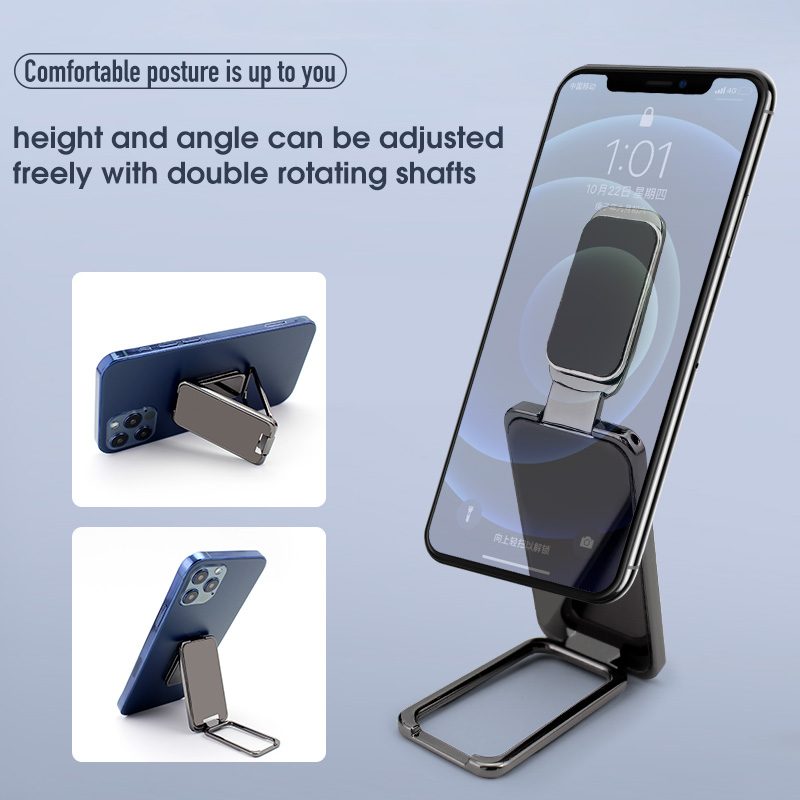 Foldable Mobile Phone Holder Ring Buckle Retractable Desktop CellPhone Stand Car Magnetic Bracket Office Accessories – view 9