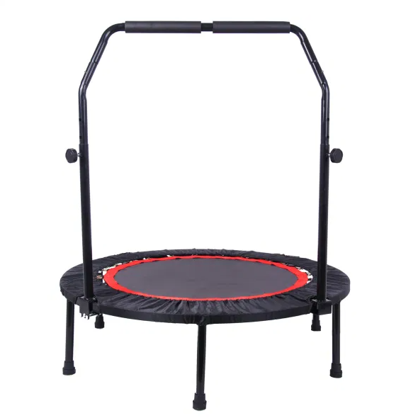 40 Inch Mini Exercise Trampoline For Adults Or Kids Indoor Fitness Rebounder Trampoline With Safety Pad Max. Load 300LBS – As Pic