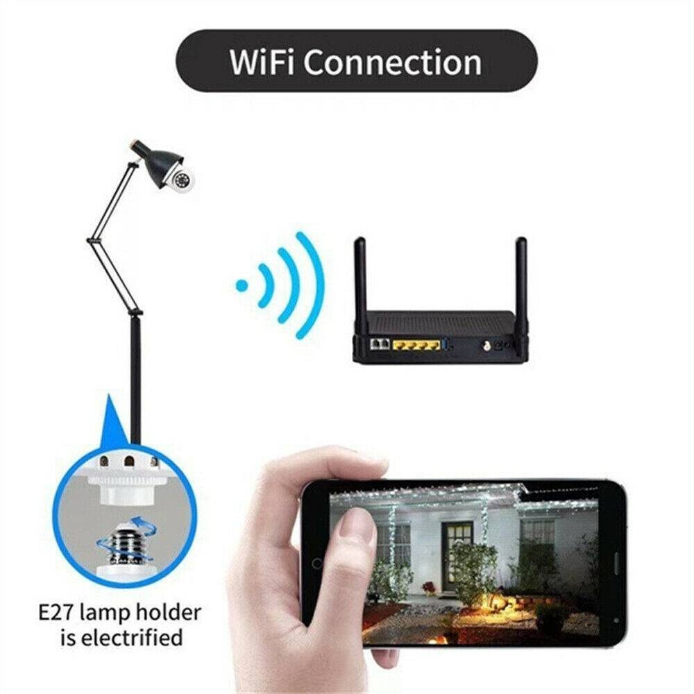 IR E27 Light Bulb Camera 1080P HD Wireless Wifi Smart Home Security Camera – view 10