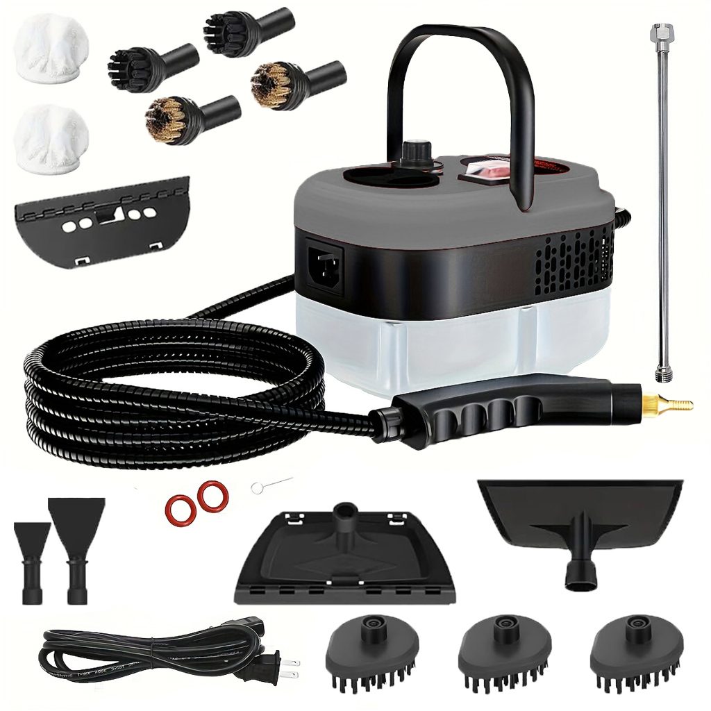 Handheld Steam Cleaner, Steamer For Cleaning, 2500W Pressurized Steam Cleaner With 1.2L Water Tank And 12 Attachments, Portable Steamer Cleaner For Home Car Kitchen Bathroom Furniture Tile Grout – view 3