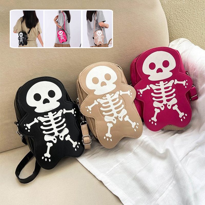 Halloween Skull Shoulder Bag Y2K Fashion Funny Cute Messenger Crossbody Bags Women Small Phone Bag – view 8