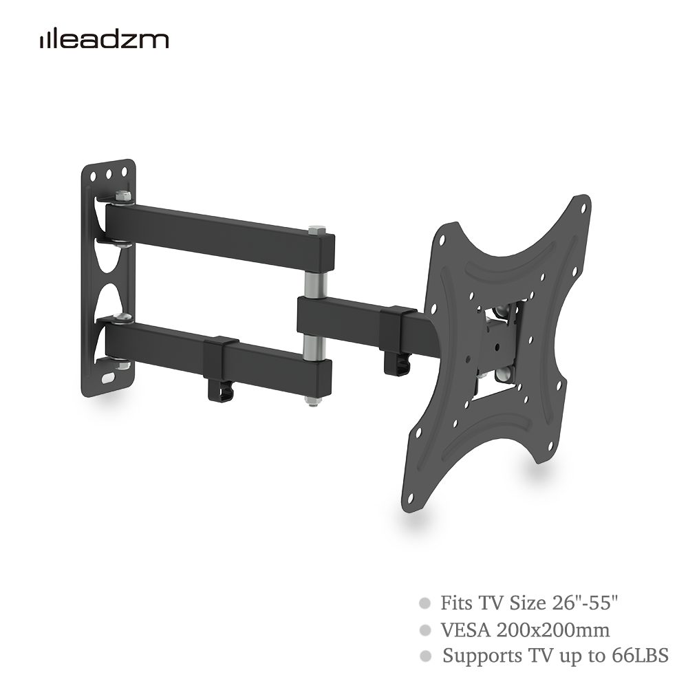 TMX200 Is Adjustable Up And Down 5-12 Degrees With Rotation 180 Degrees, And The Wall-mounted TV Stand Has A Load Capacity Of 30kg – Black
