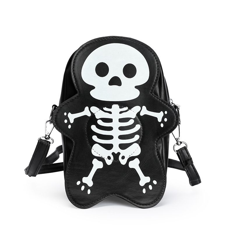 Halloween Skull Shoulder Bag Y2K Fashion Funny Cute Messenger Crossbody Bags Women Small Phone Bag – view 5