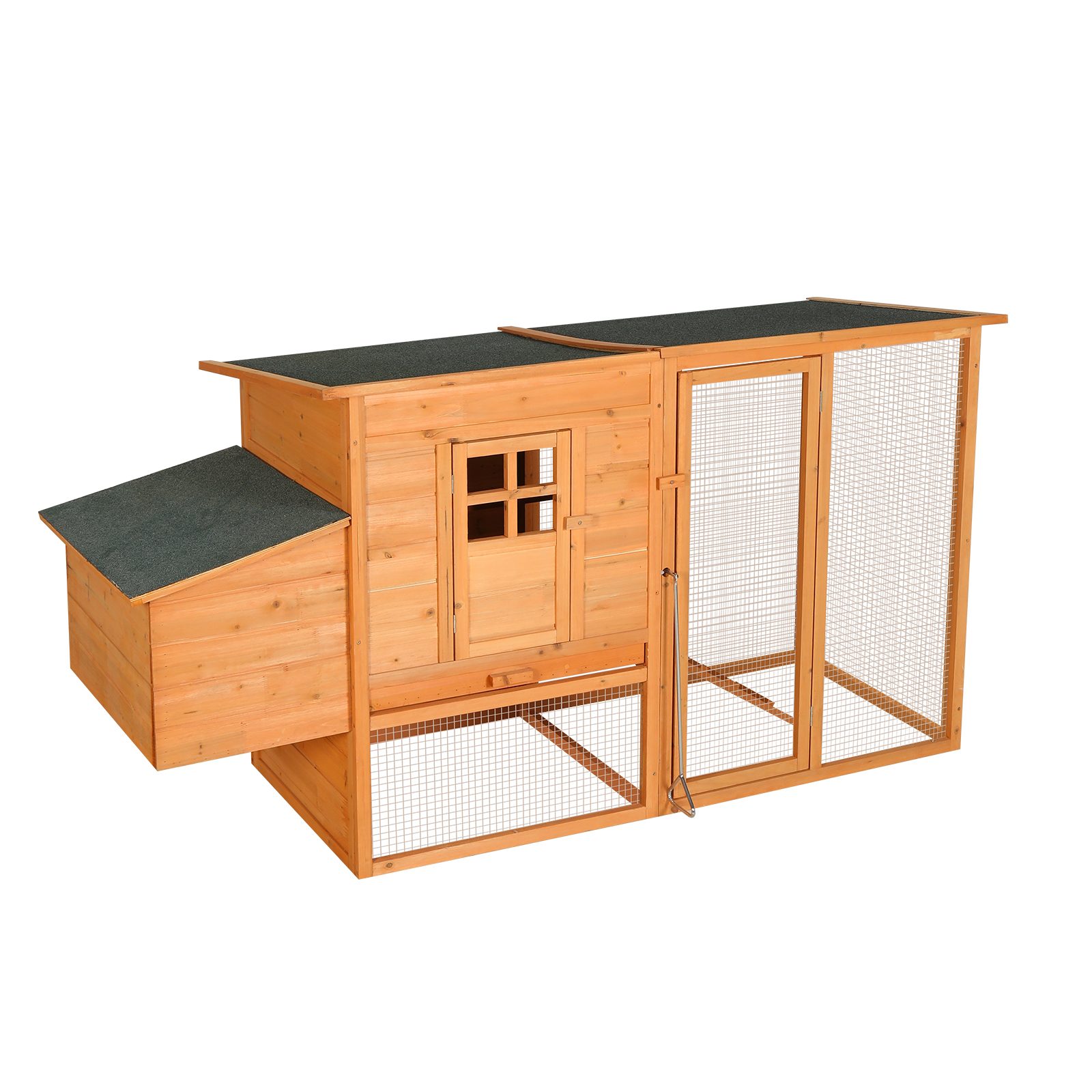 Extra-large Wooden Chicken Coop, Outdoor Unit That Can Be Easily Assembled And Stable, Indoor With Cleaning Tray And Waterproof Roof – Natural Wood