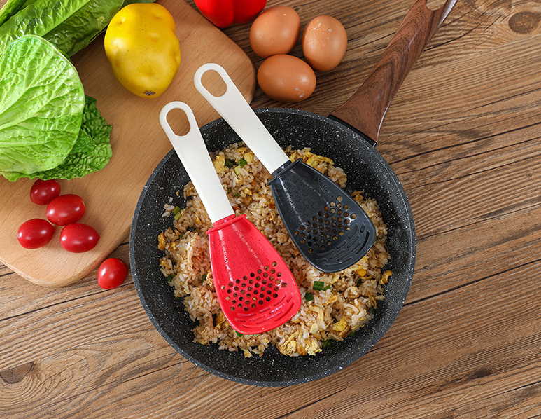 Multifunctional Slotted Spoon Grinding Cooking Spoon Mashed Auxiliary Food Ginger Garlic Spoon Press Potatoe Stir-frying Spatula Kitchen Gadget – Set