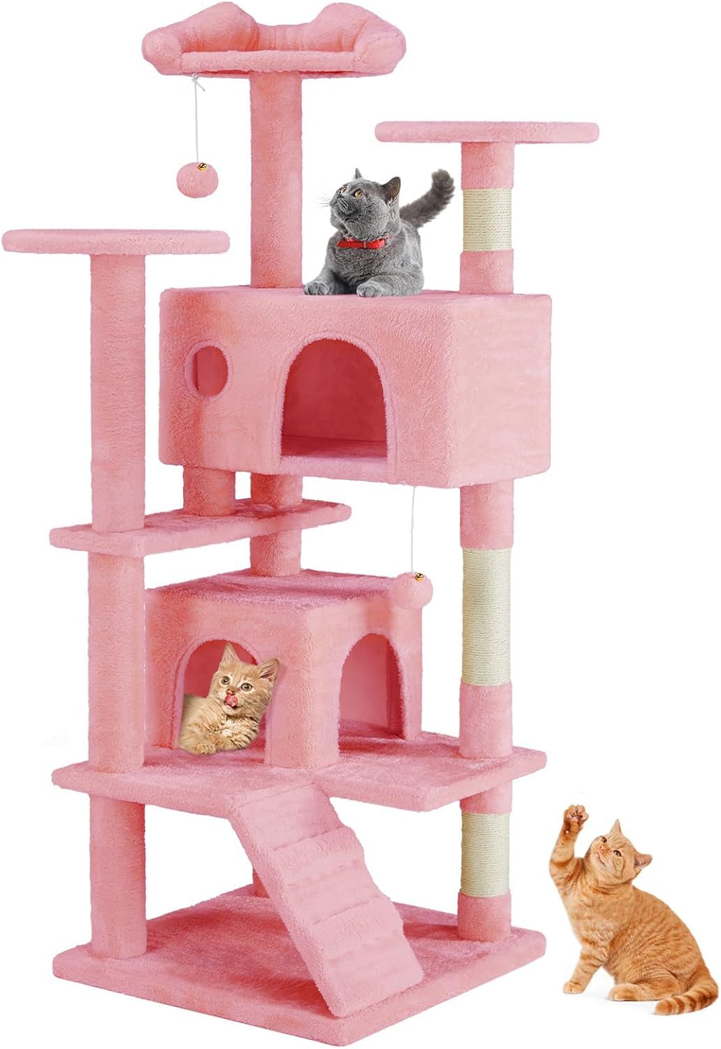 54 -Cat Tree Tower - Multi-level With Sisal Grab Post, Indoor Apartment With Ladder, Plush Toys, Rest And Play – view 7
