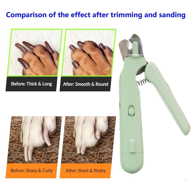 2 In 1 Pet Nail Clippers With Led Light Dog Cat Special Blood Line Scissors Multifunction Animals Paw Nail Trimmer Pet Supplies – view 25