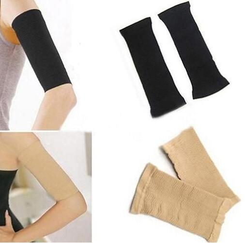 Arm Shaping Sleeves Arm Slimming Shaper Compression Wrap Sleeve Helps Lose Arm Fat, Tone Up Arm Shaping Sleeves For Men And Women – black and skin set