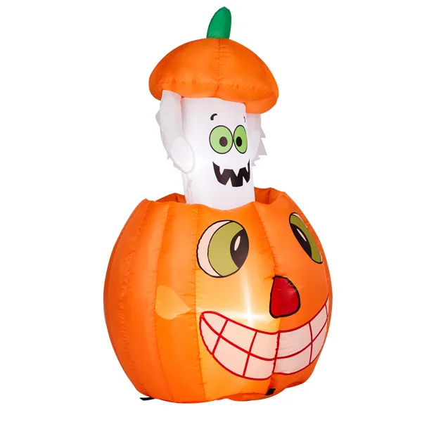 2.8 FT Halloween Inflatables Animated Pumpkin Ghost, Outdoor Decorations Blow Up Yard Decor With Built-in LEDs For Indoor Party Garden Lawn Decor – view 5