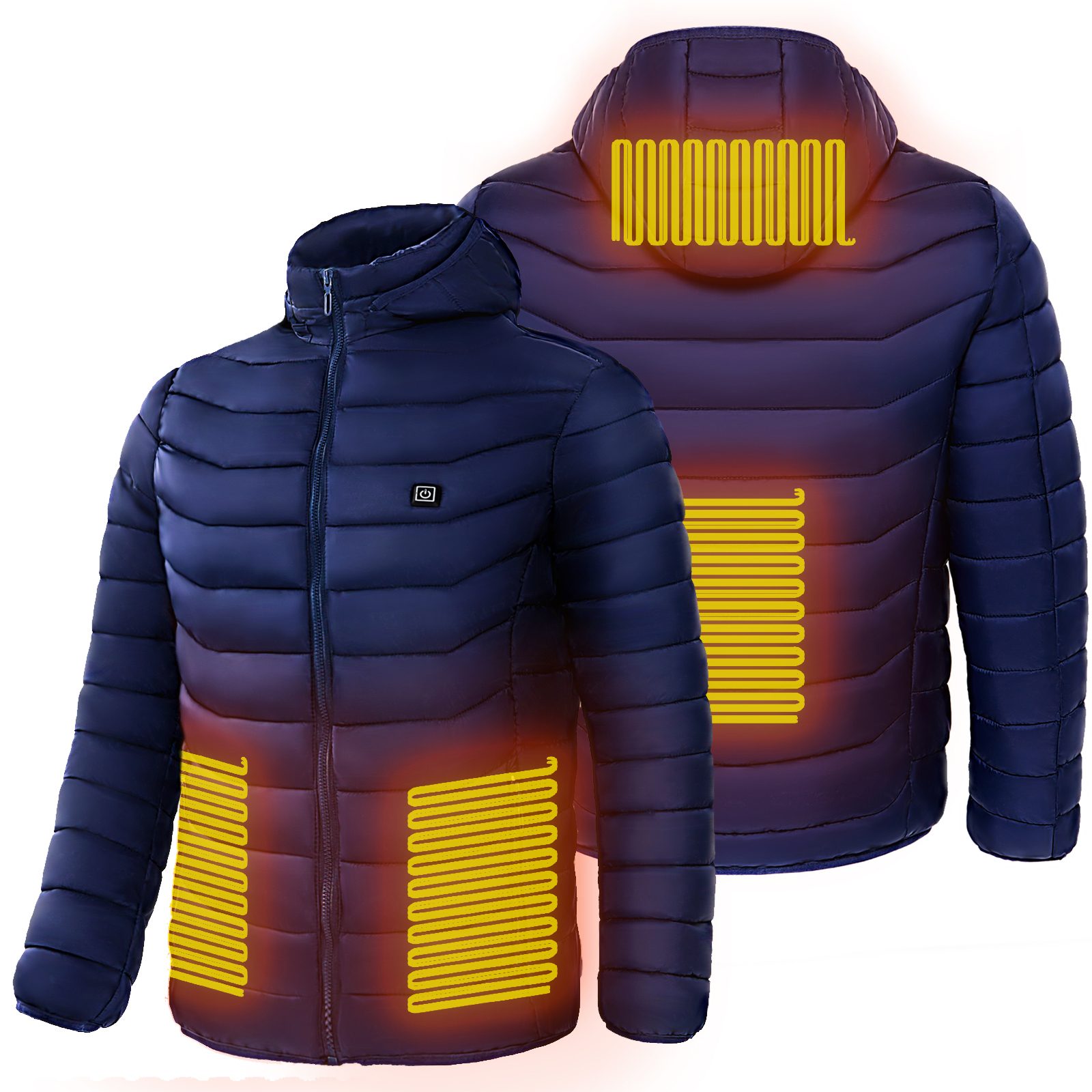 Men Heated Puffer Jacket Electric Heating Coat Insulated Hood Windbreaker 9Heat Zones – view 8