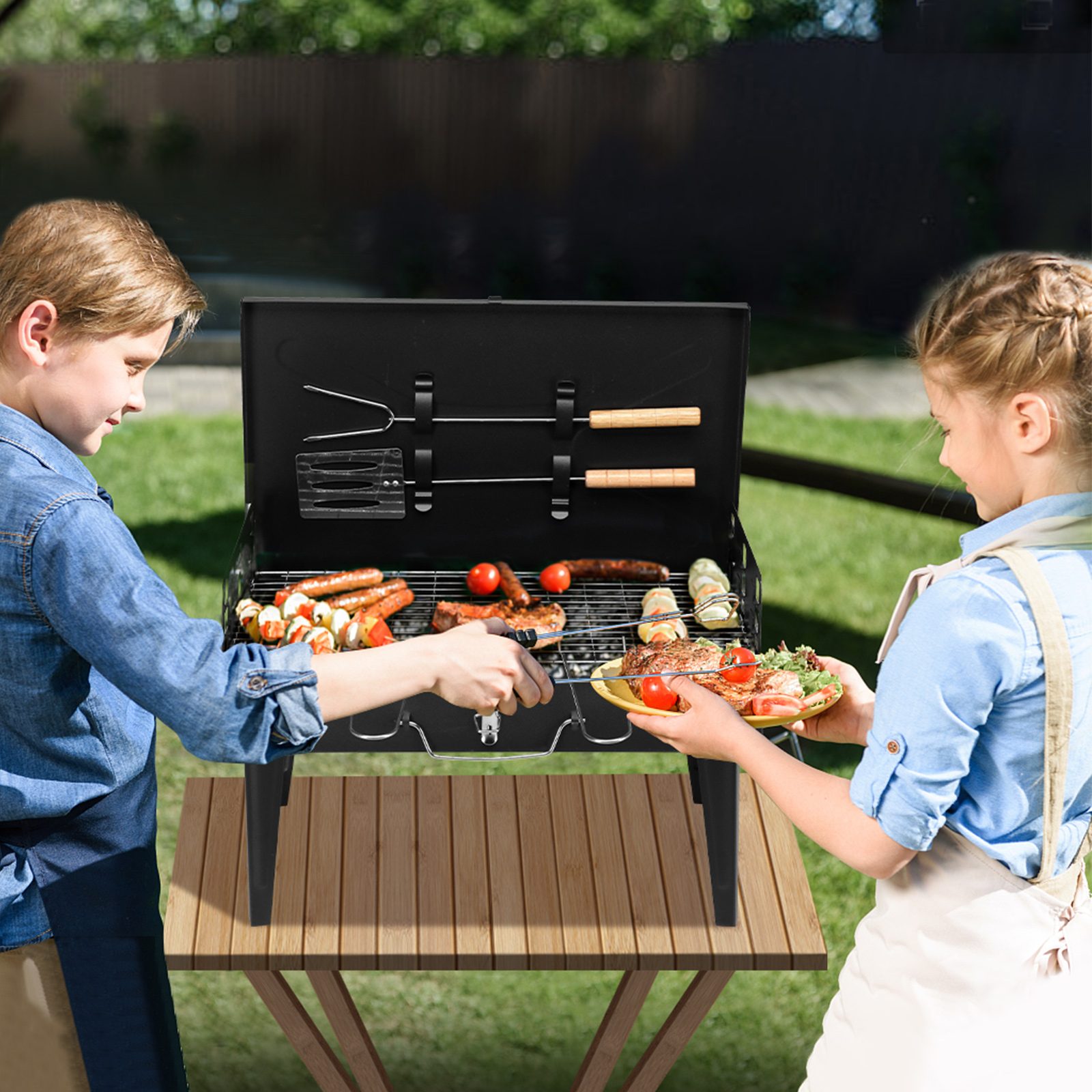 Black Portable Square Carbon Oven – view 11