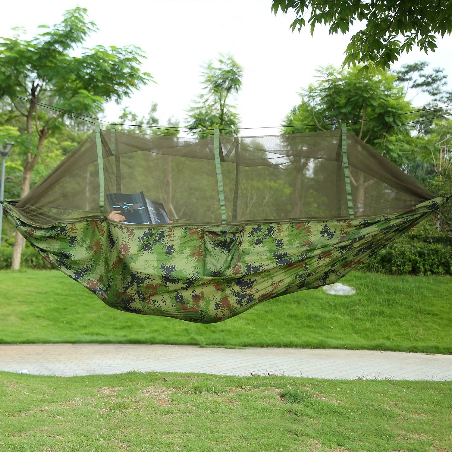 Camping Hammock, Portable Double Hammock With Net – view 6